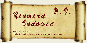 Miomira Vodović vizit kartica